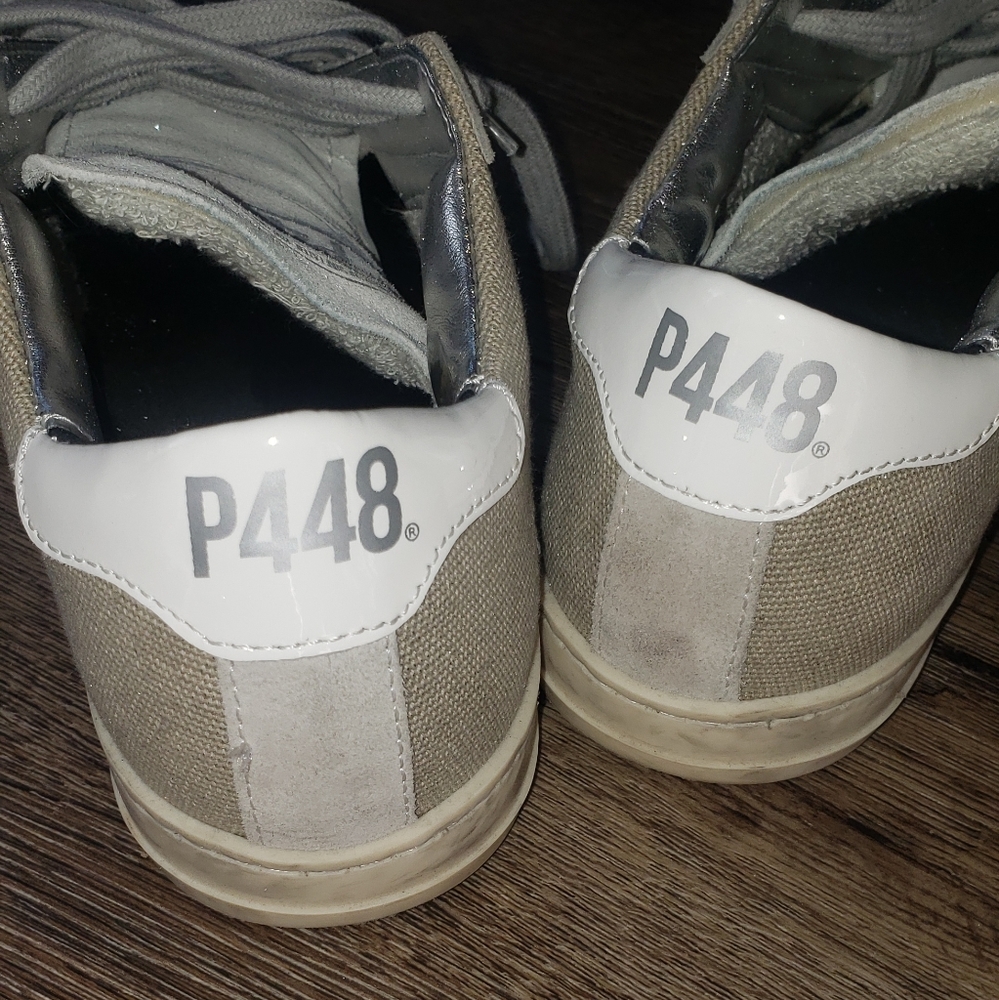 P448 White and Gray Sneakers - Picture 3 of 5